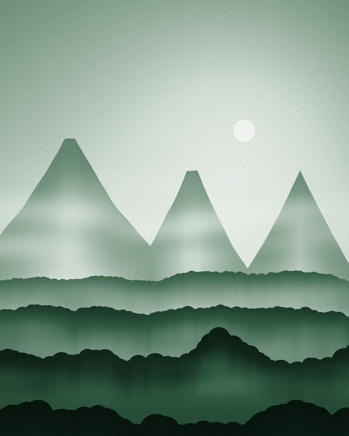 Virunga volcanoes (illustration)